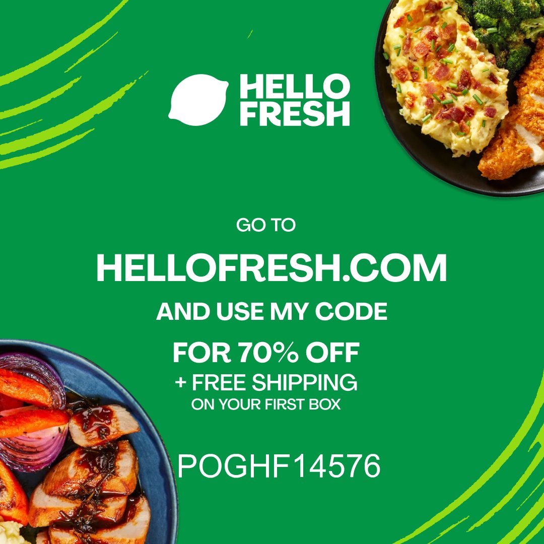 Going live again today with my second hello fresh sponsored stream! “Use code POGHF14576 for 70% off plus free shipping on your first box at strms.net/hellofresh_alw…” 
 #HelloFreshPics, #ad