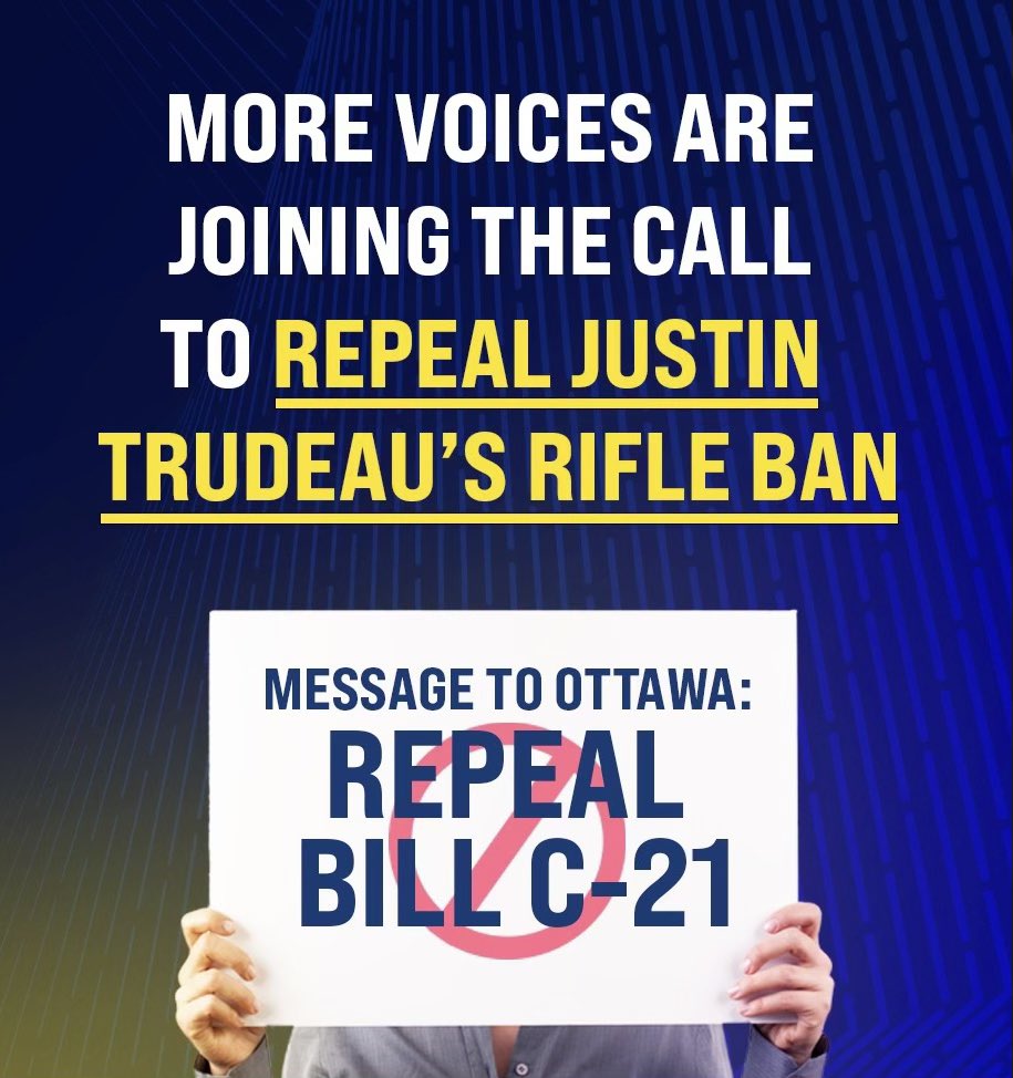 Across Party lines, leaders in all parts of Canada have joined us in calling on <a href="/JustinTrudeau/">Justin Trudeau</a> to repeal C-21 amendments  banning hunting rifles.
We need to focus on stopping illegal smuggling of guns and their use in crime not targeting farmers and hunters. 
#mbpoli #cdnpoli