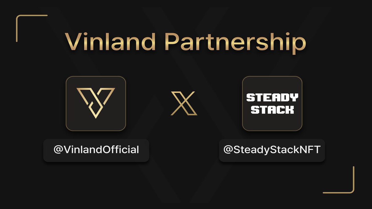 Partnership announcement!

<a href="/VinlandOfficial/">Vinland</a> x <a href="/SteadyStackNFT/">Steady Stack Scam/Rug Victims</a> 

Steady Stack will be providing Vinland with powerful algorithmic trading bots as well as exclusive alpha for all members!

Together we can create the future of web3 🤝