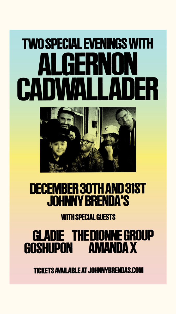 two more shows in philly for new years! tickets available now