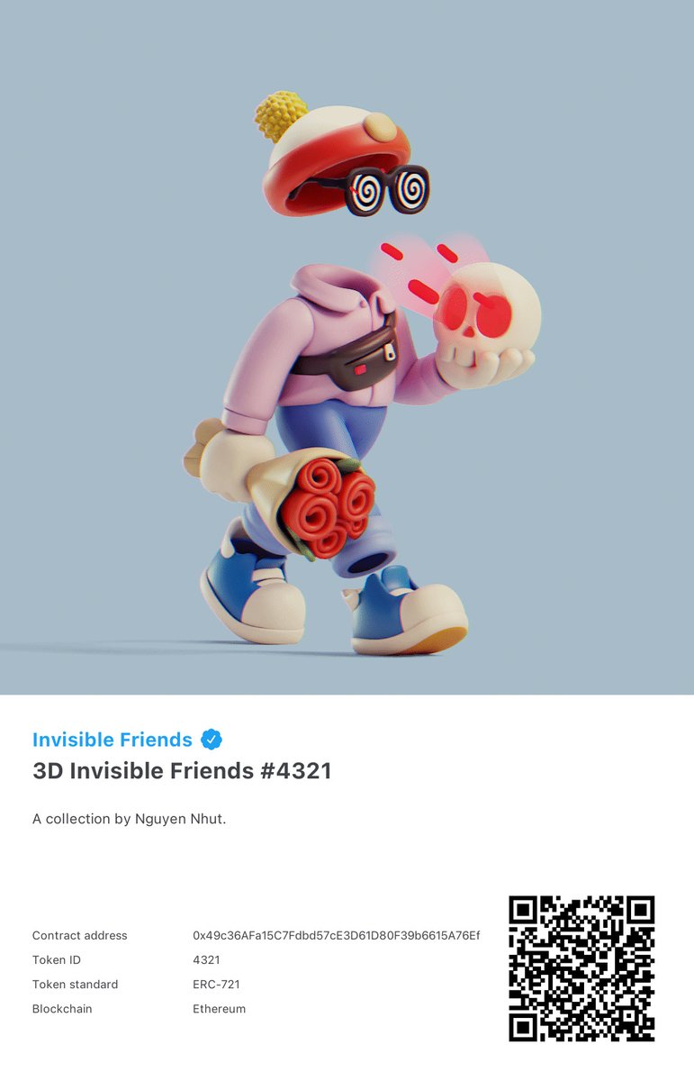 All 3D Invisible Friends now available! Send all the flowers to <a href="/ToNiOiLLuSiOn/">Tonio</a> 🫡

Copy the URL and replace "1.jpg" with your ID:
bluecapco.s3.amazonaws.com/tonio/qr3d/432…
