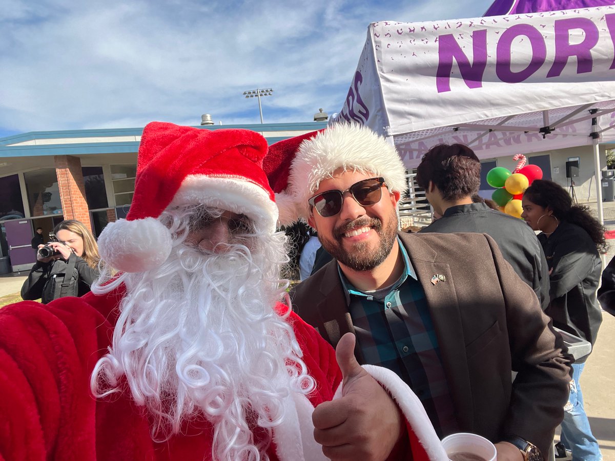 Santa couldn’t get the FAA to approve landing his sleigh, so he brought his golf cart, instead. Collectively, NHS raised over 1,000 toys! A huge shout-out to everybody who was involved. <a href="/nlmusd/">Norwalk-La Mirada Unified School District</a> <a href="/nlmusd_supt/">NLMUSDSupt</a> <a href="/pepsi/">Pepsi</a>