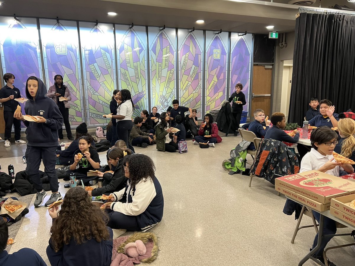 Melanie Silva (@misssilva203) on Twitter photo Our cast party at Champs was postponed because of the storm yesterday. So big thanks to Mr. Witter and Mrs. Pitt for giving us a pizza lunch today to celebrate our wonderful show! <a href="/StBeneHCDSB/">St. Benedict Catholic Elementary School</a> #BeneElfJr Our cast party at Champs was postponed because of the storm yesterday. So big thanks to Mr. Witter and Mrs. Pitt for giving us a pizza lunch today to celebrate our wonderful show! <a href="/StBeneHCDSB/">St. Benedict Catholic Elementary School</a> #BeneElfJr