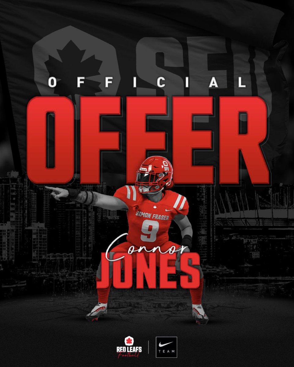 Connor Jones (@connor_m_jones) on Twitter photo After a great chat with <a href="/CoachJErdman/">Jerome Erdman</a> I am thankful to have received an Offer to continue my education and play football at the University of Simon Fraser. <a href="/SFUFootball/">SFU Football</a> <a href="/Centaurathletic/">Centennial Centaurs Athletics</a> After a great chat with <a href="/CoachJErdman/">Jerome Erdman</a> I am thankful to have received an Offer to continue my education and play football at the University of Simon Fraser. <a href="/SFUFootball/">SFU Football</a> <a href="/Centaurathletic/">Centennial Centaurs Athletics</a>