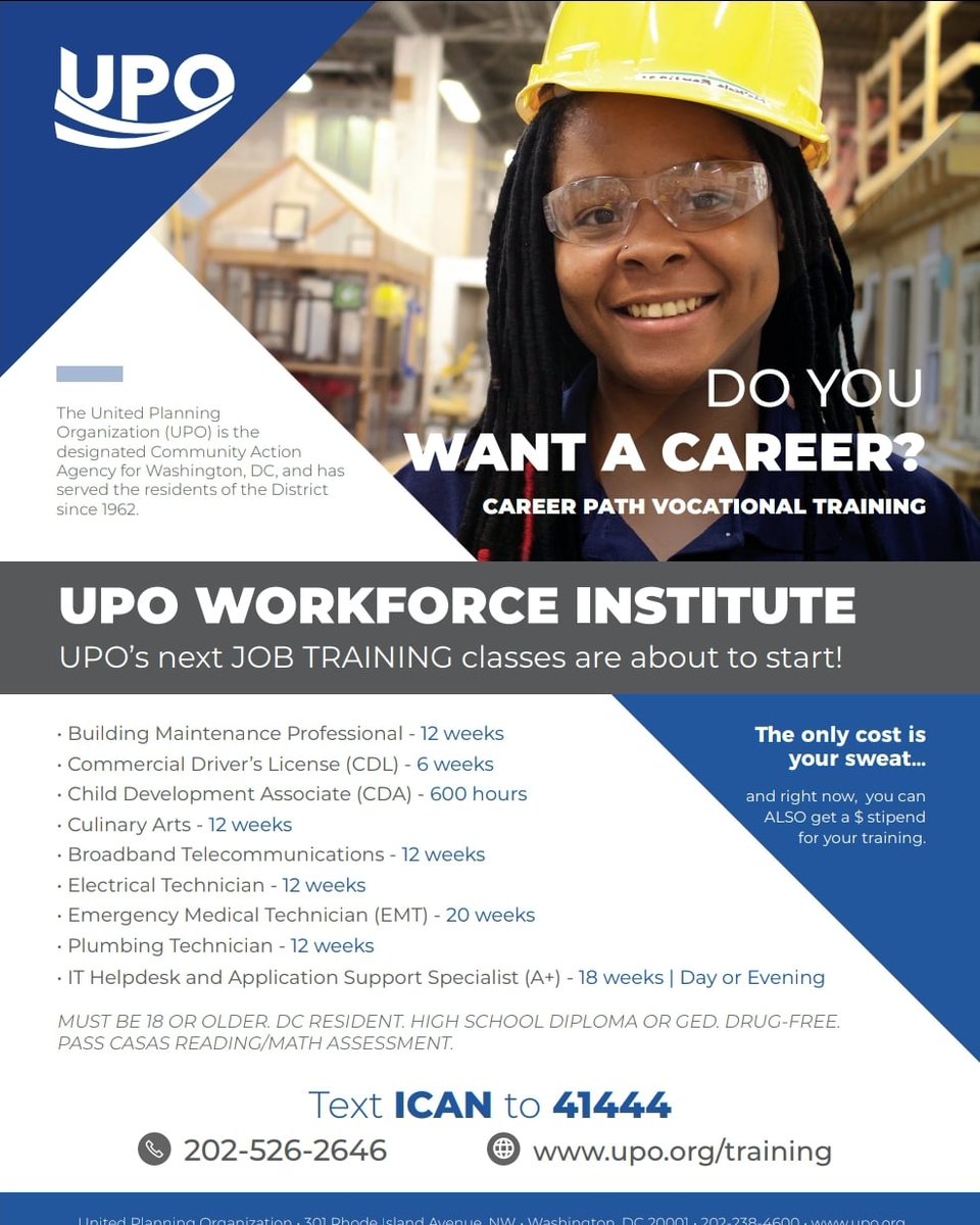UPO WORKFORCE INSTITUTE 
<a href="/UPOinDC/">UPO</a> 
@MidCityDev 
#BROOKLANDMANOR