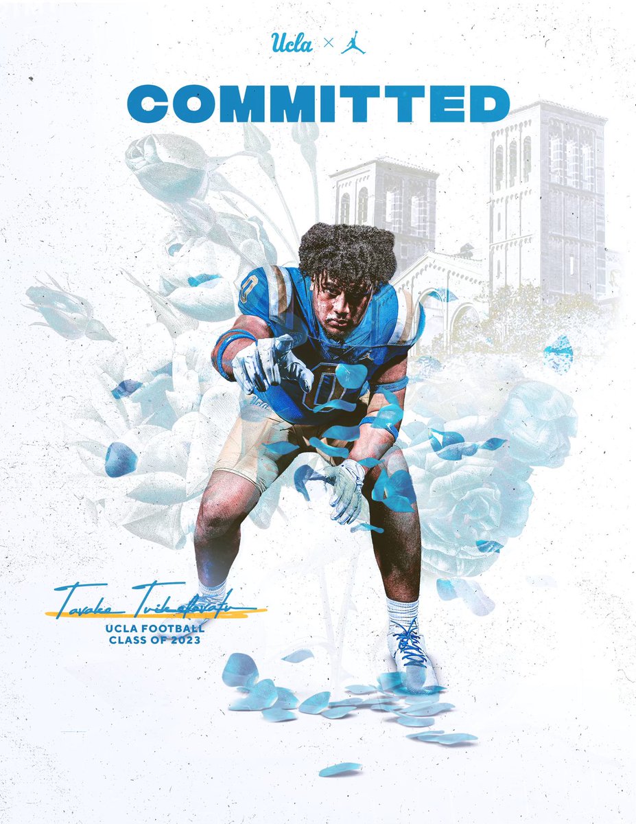 Committed!!! 🔵🟡 @UCLA @CoachDrev @247Sports @CoachNMatheny @SummitSkyhawkFB @SummitSkyHawks #GoBruins #Committed