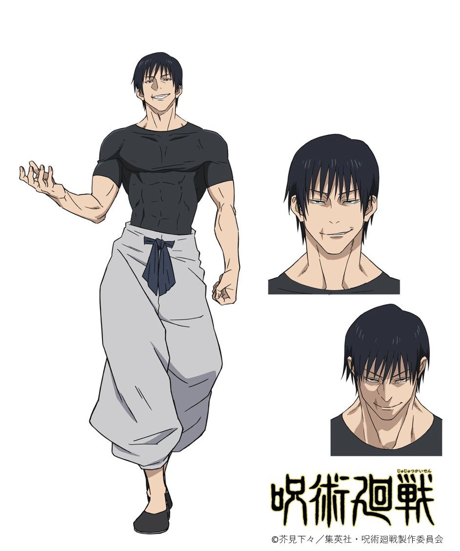 we finally got toji fushiguro’s official colour scheme and character design sheet this feels unreal