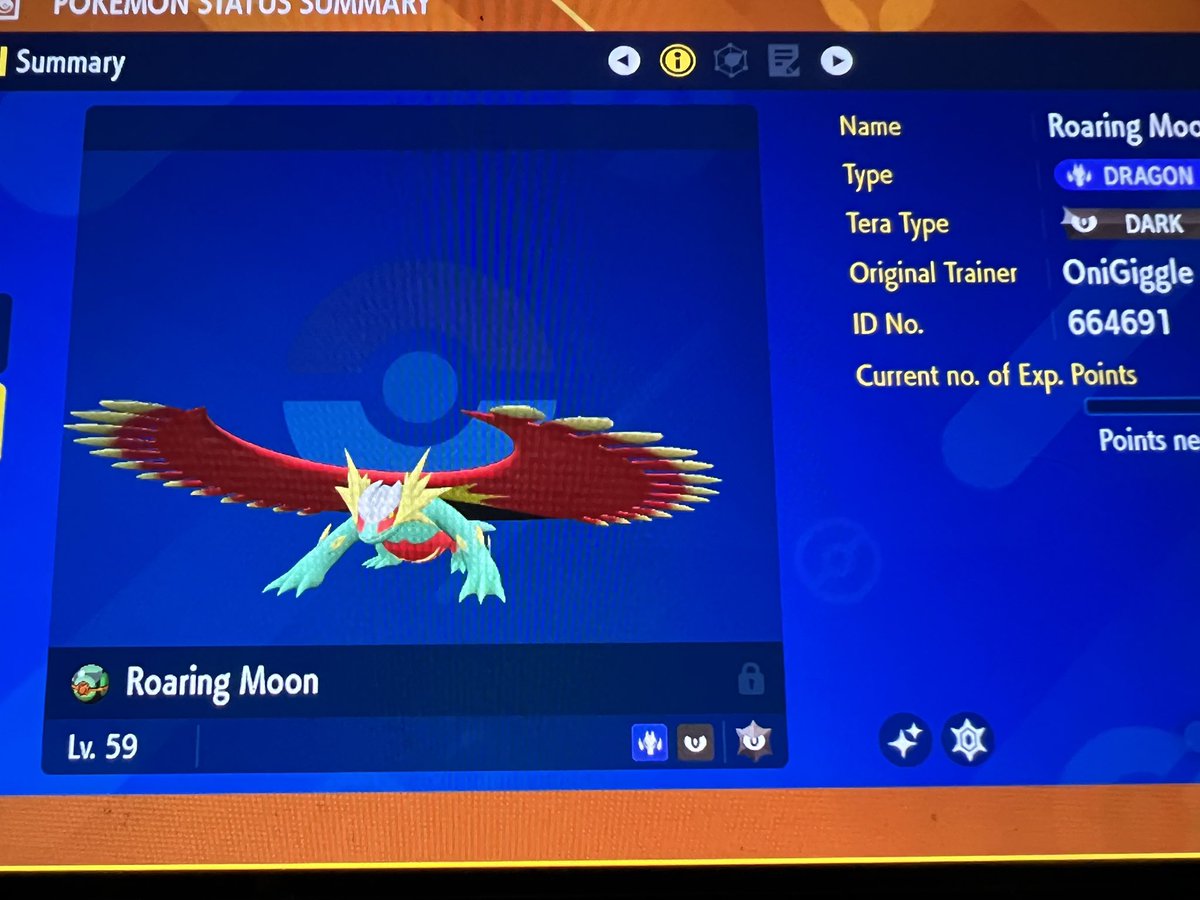 OniGiggle's tweet photo. Ugh 4 days of hunting and finally got my shiny boy! https://t.co/0NttQqzZas