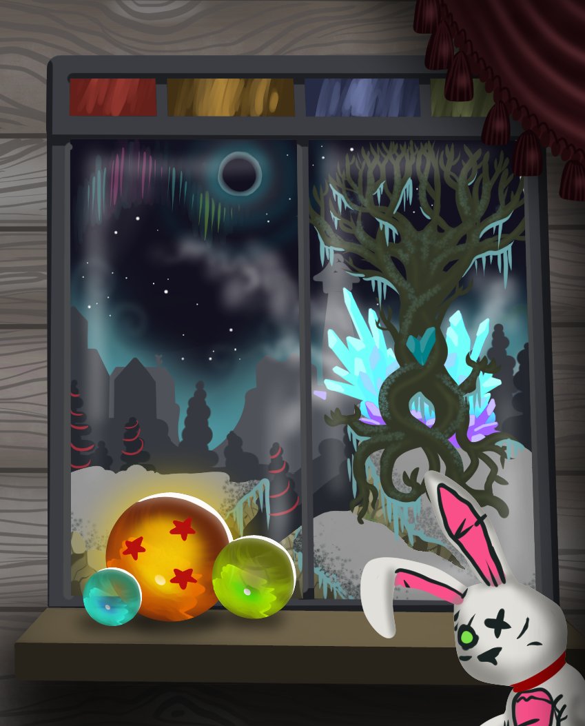 Hello friends~! ❄️☃️🌨️

Just a small excerpt from a background I did for my friends at <a href="/FateofSerenity/">The Fate of Serenity 🏰 | EN Vtuber Group</a>.

Just thinking about wintry snow and ice for the coming holidays and how cozy to be inside by the fire, and spending time with your loved ones.

#drawing #winter #digitalart