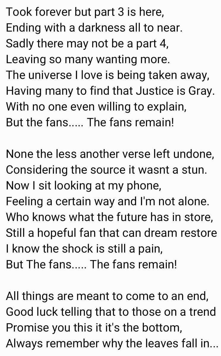 DarkKnightsFan's tweet image. Wont have much to say after this. Only Thank You 🙏🤞
My early birthday present to any fan of something. Some may relate easier then others. Some not at all🤷♂️
A poem,
Universes Come and Universes Go, But The Fans, The Fans Remain