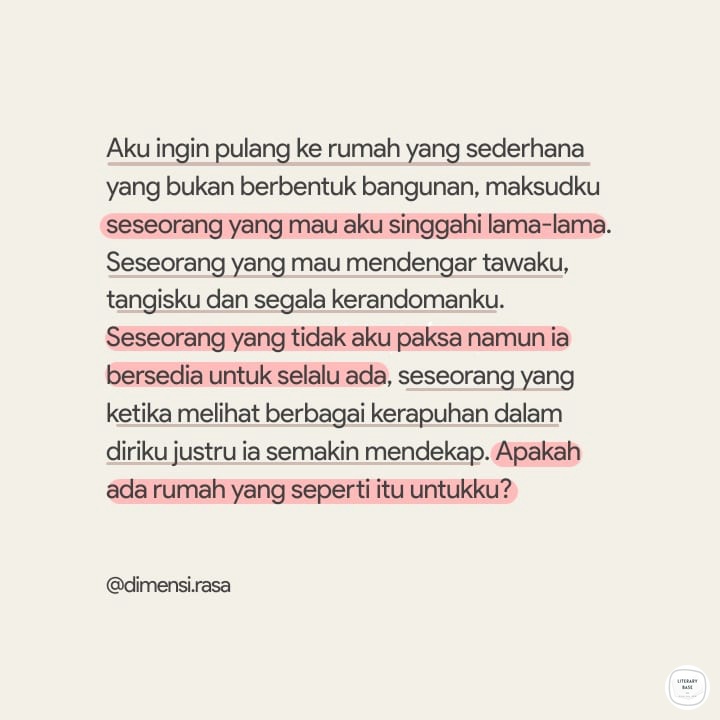 literarybase's tweet photo. — aku maunya rumah bukan kos-kosan 

karya https://t.co/B7DjvfRB6y