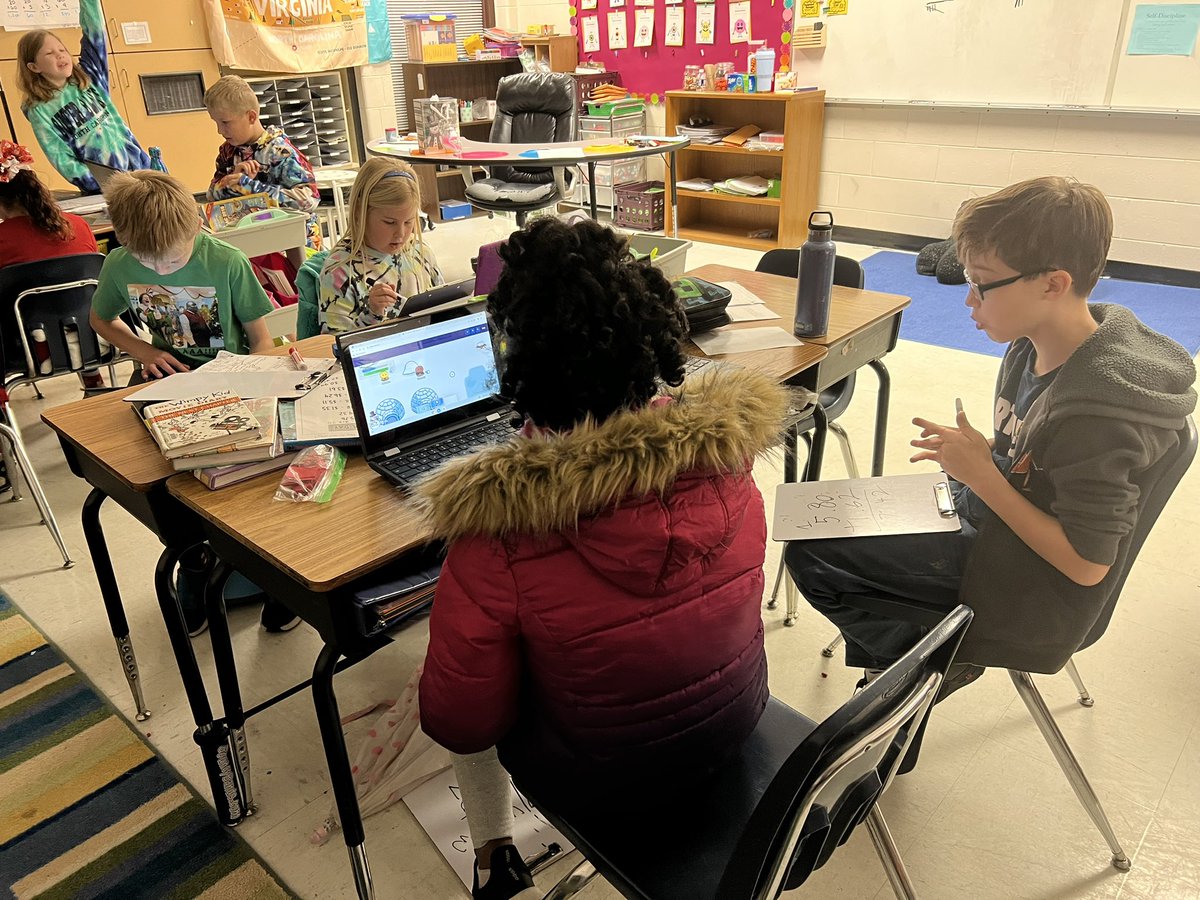Aamar4th's tweet photo. To review for our decimals computation test yesterday, we tried out a new game called GimKit, and it was a huge hit. Students enjoyed being able to throw snowballs while answering math problems. Then, we built snowmen and calculated how much it cost to dress him up. @mvesycsd https://t.co/ABeWZBt1nL