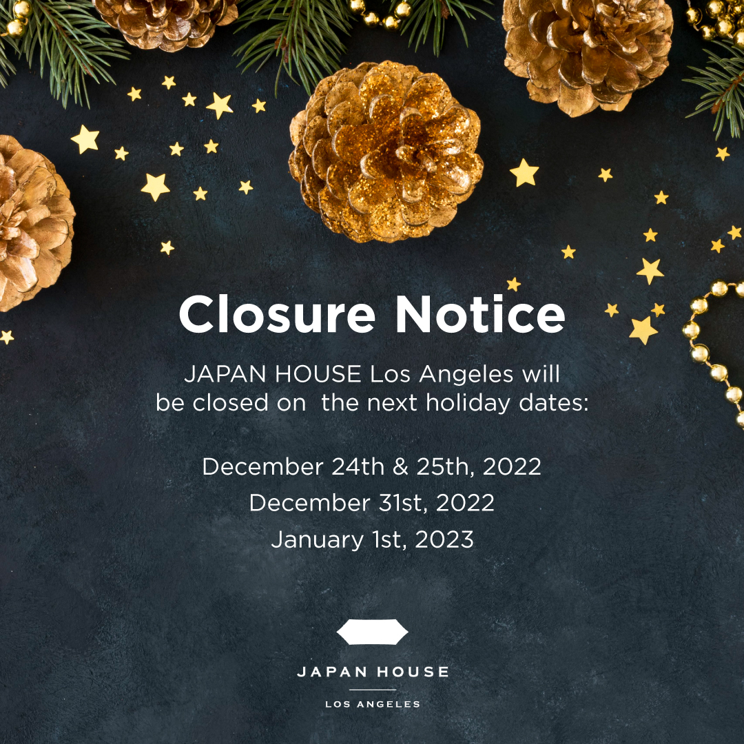 JHLosAngeles's tweet photo. #JHLA will be closed on 12/24-12/25, 12/31, & 1/1/23. Our #BambooLifeCycles exhibition will re-open on 1/2 & be available until 1/15, so please plan your visit accordingly. In the meantime feel free to take a #virtualtour of our exhibition: https://t.co/V4suH5Mvbp #ThingsToDoInLA https://t.co/RSpqbg8MV8