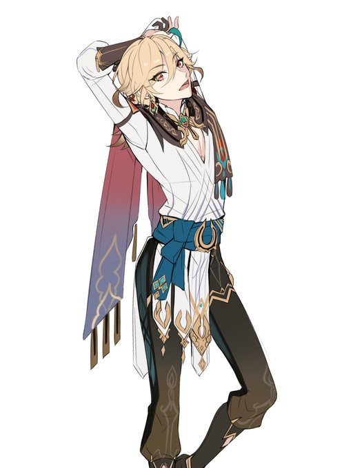 #kaveh I never realize how complicated genshin character's clothes can be before i try to draw it 