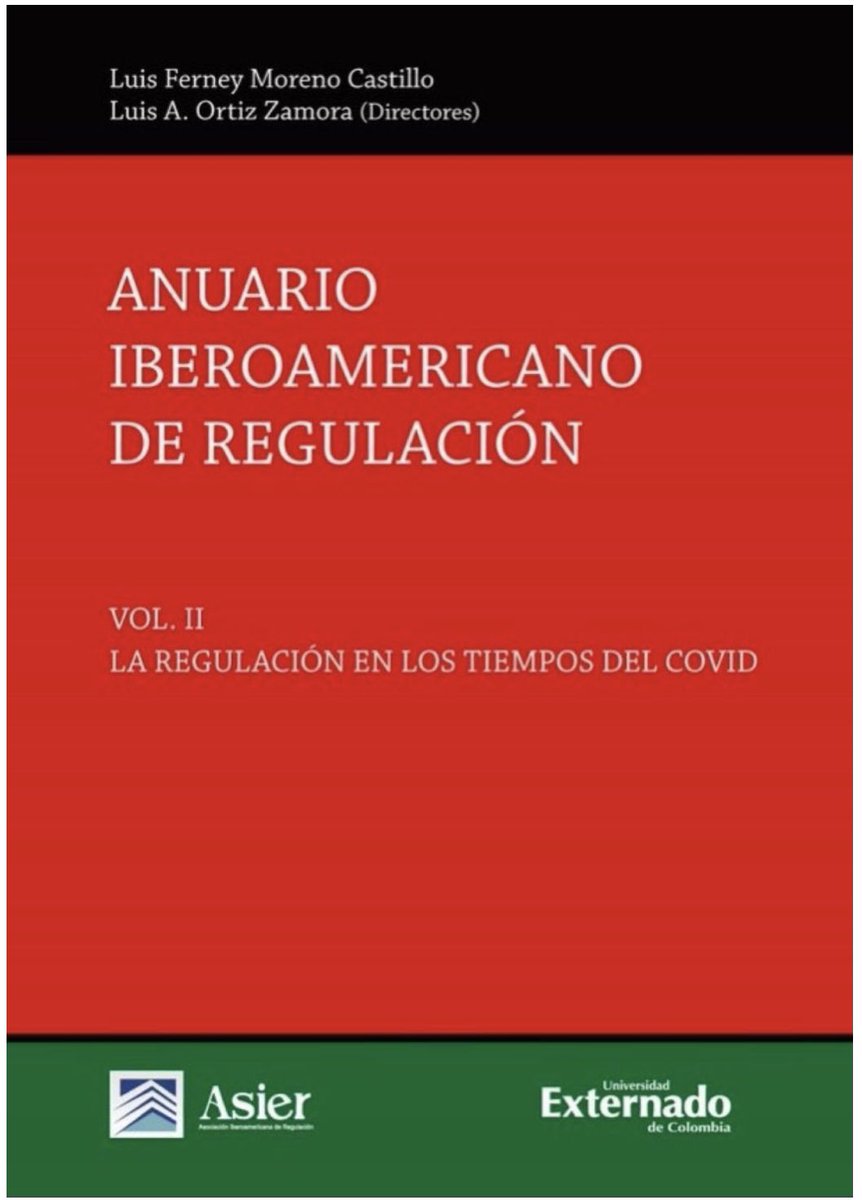 Ha sido publicado el Anuario Iberoamericano de regulación de ASIER, Vol II "La regulación en los tiempos del Covid". 

Allí participé con el artículo titulado: “Desafíos regulatorios de la movilidad urbana en Colombia en el marco del Pos-COVID-19”. publicaciones.uexternado.edu.co/gpd-anuario-ib…