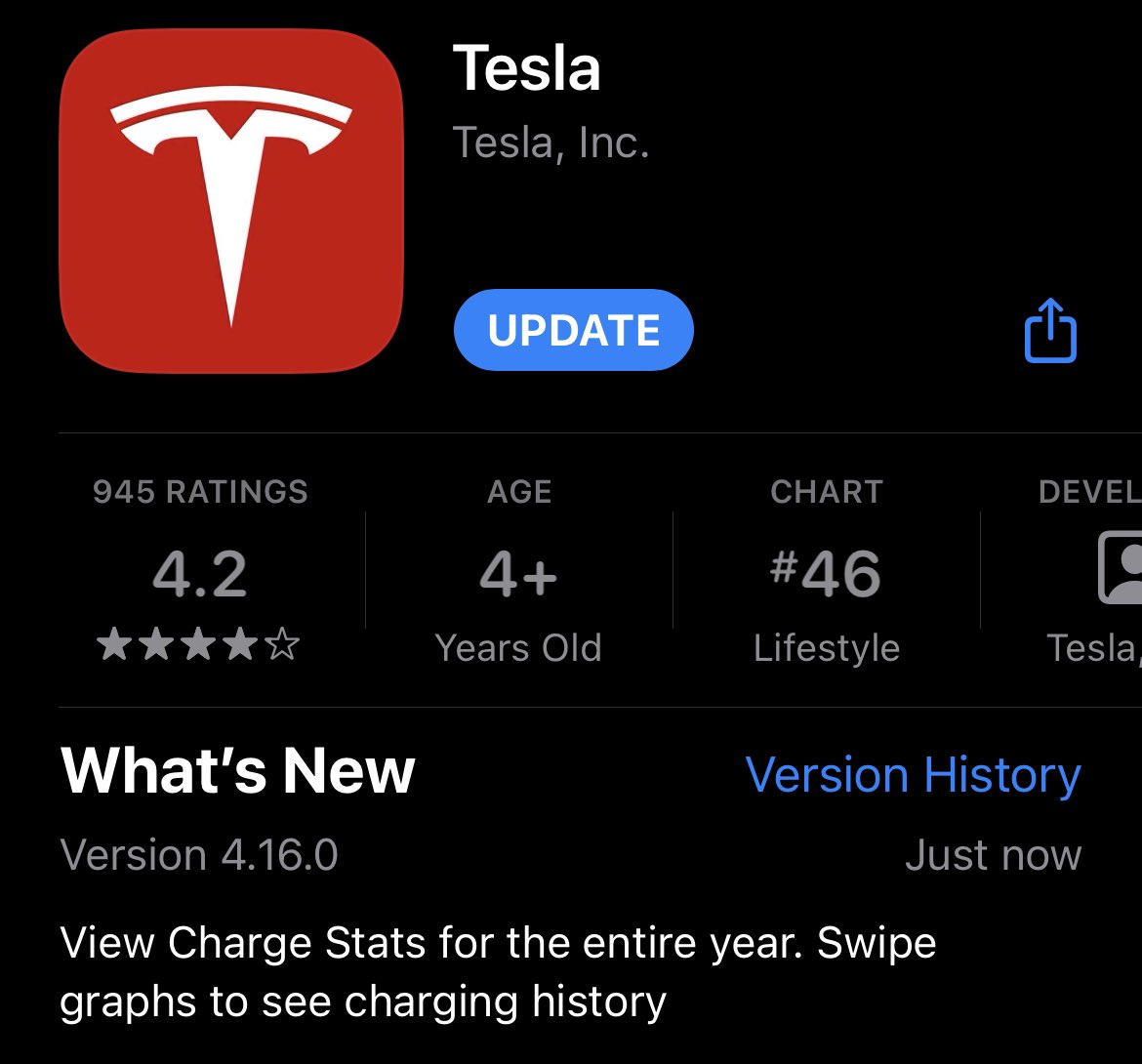 Drive Tesla 🇨🇦 on Twitter "New Tesla iOS app update available, v4.16.0