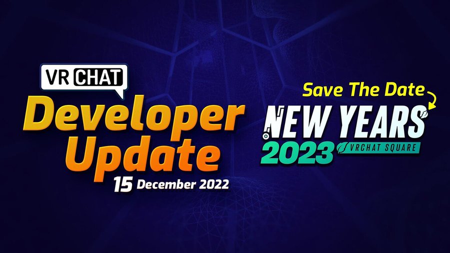 AndyFidel_'s tweet photo. New Years 2023 celebration 🎉 and a sneak peek at the #VRChatSquare world https://t.co/VJQpiLECOm via #VRChat #VRnewyear #socialVR https://t.co/dHYQZuxBIE