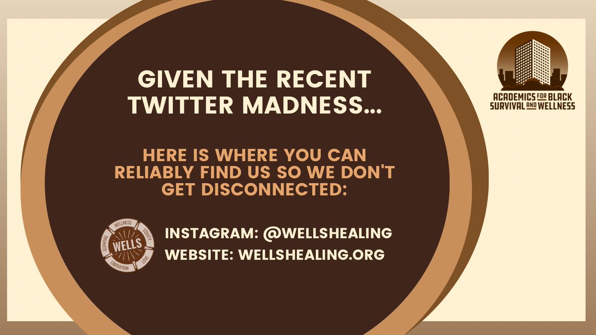 To our A4BL community: We don’t know what’s going on with this app. What we do know is you’ll always be able to find us @/wellshealing over on IG. Go follow us there just in case 😉
