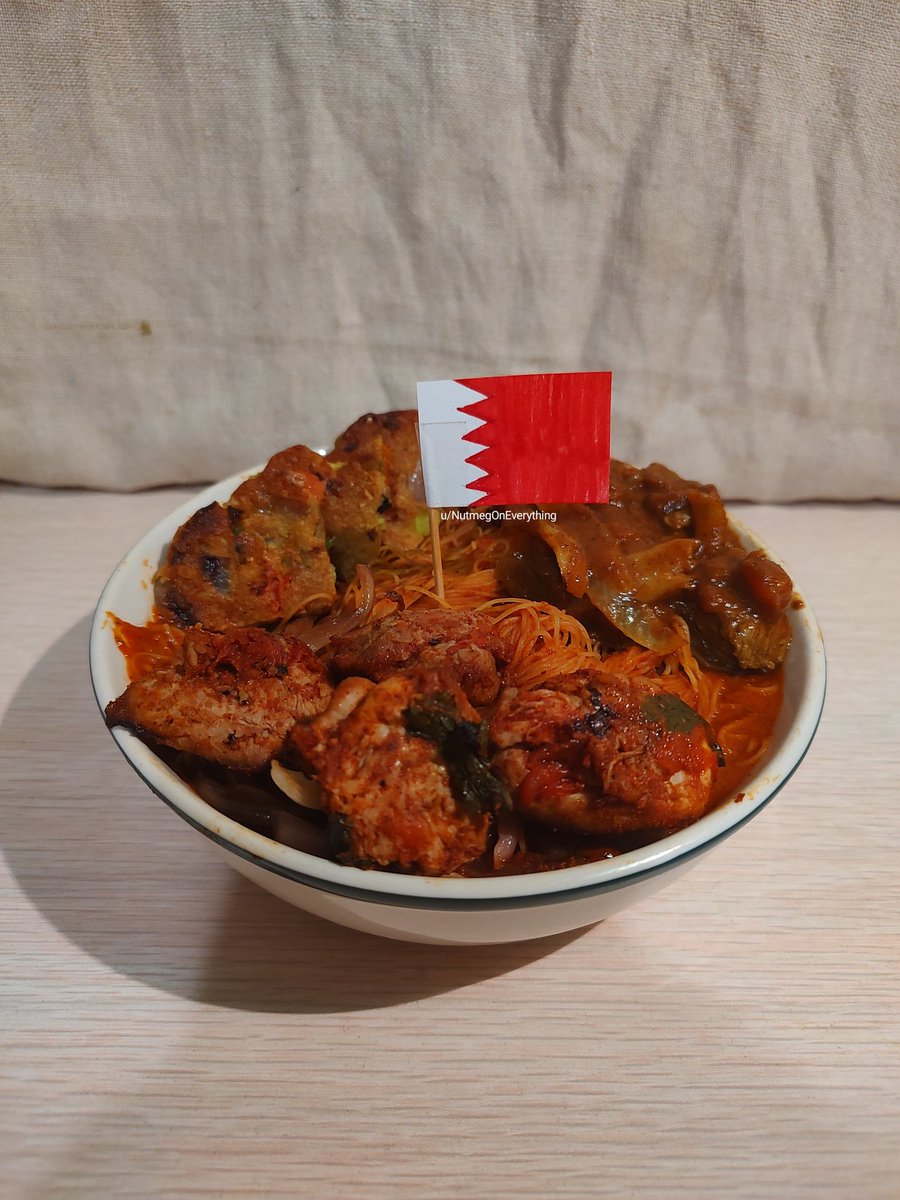 Crumb_Beard's tweet photo. National noodles: Bahrain #food #cuisine #culinary #fusionfood #fusioncuisine #globalfood #worldfood #ramen #noodles #noodle #flag #flags #Vexillology #bahrain๐ง๐ญ #bahrain #bahraini #persiangulf #middleeast #middleeastern #middleeastfood #middleeasternfood #bahrainfood https://t.co/j7VwUVRVh9