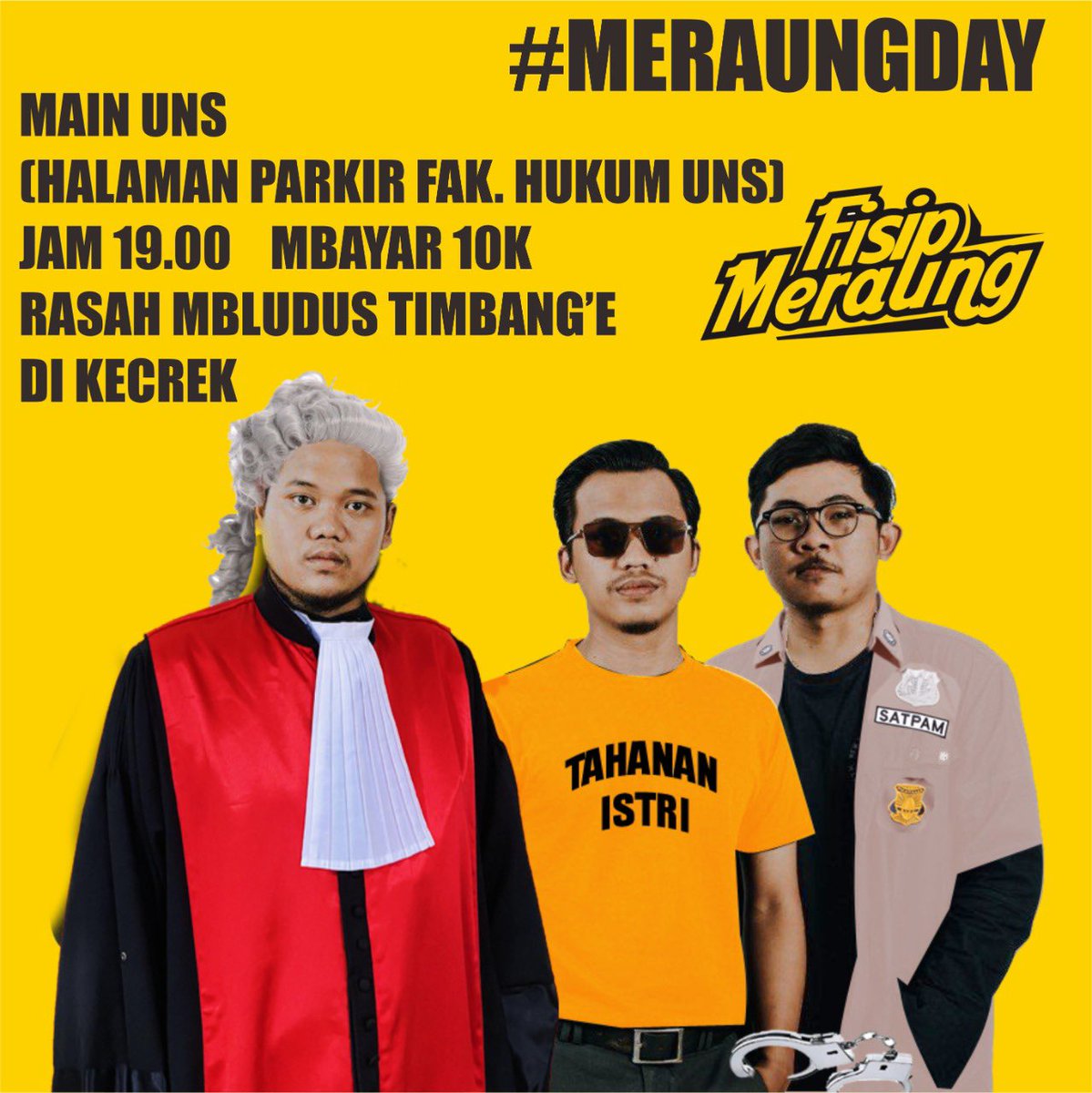 topiksudirman's tweet photo. #MeraungDay bosque!
-
Sampai jumpa nanti malam (17 Des 22) di Parkiran FH UNS jam 19.00 bareng @fisipmeraung. Tiket 10rb. https://t.co/rbNNZ7qpAn