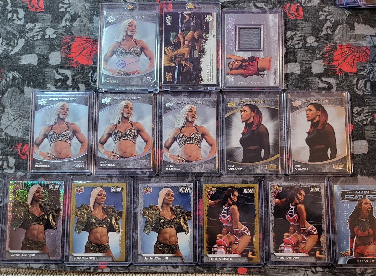 Added a Spectrum Jade Cargill auto and Red Velvets base + #99 Spectrum cards to the Baddie Collection today. #TBSChamp #ThatBitchShow #JadeCargill