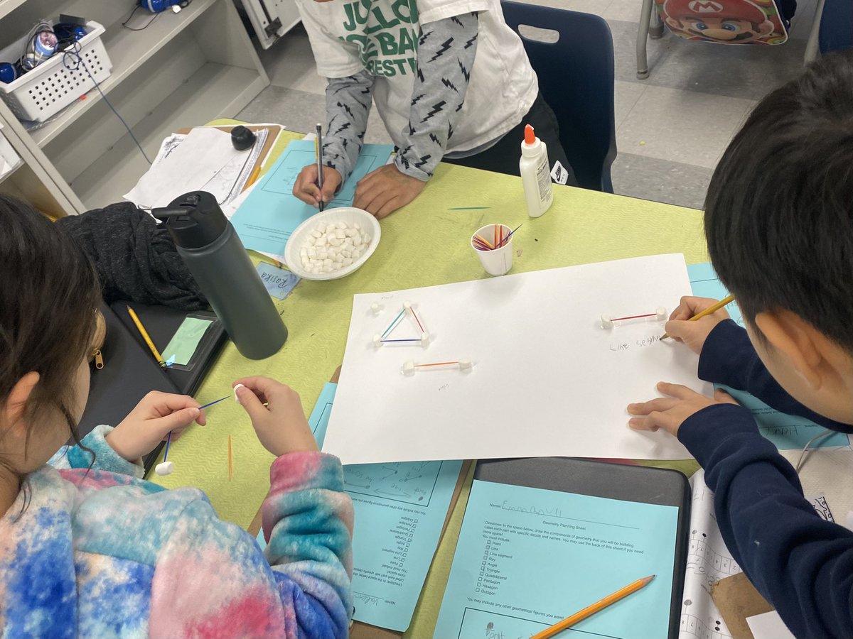 We loved showing our geometry skills using fun materials!!