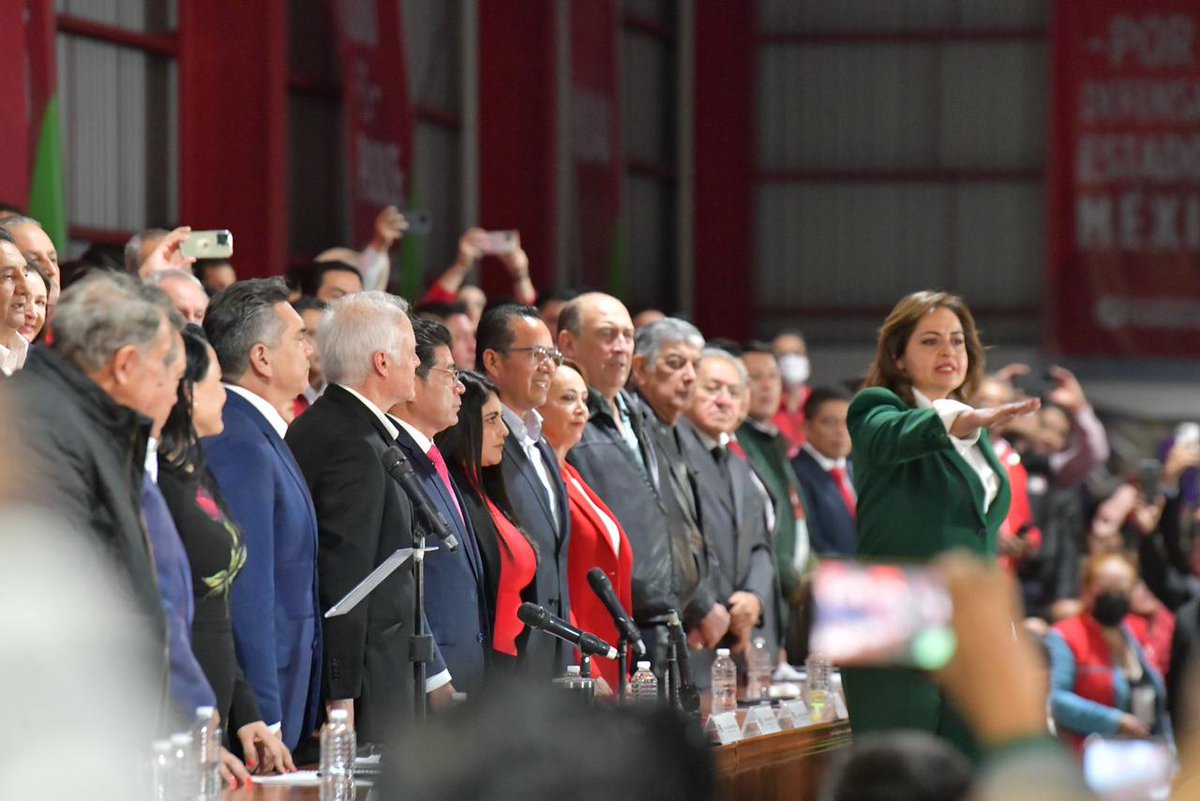 AnaLiliaHerrera's tweet photo. Estoy aquí por convicción y congruencia. Tengo claro que el enemigo del Estado de México es el atraso y el autoritarismo que representa Morena. Asumo con honor la responsabilidad de ser delegada del @PRI_Nacional en el #Edoméx. Miremos adelante y #HagamosQueSuceda un futuro mejor https://t.co/U1osJJAPly