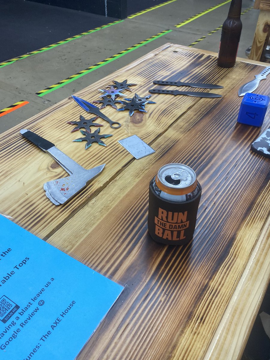 datCLEboy's tweet image. BYOB and “drink coolers that are definitely not koozies” at axe throwing @Bottlegate