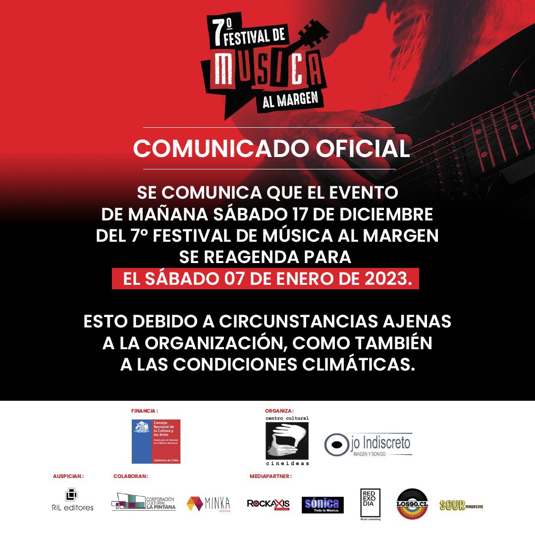 Urgente! Último minuto! #musicalmargen