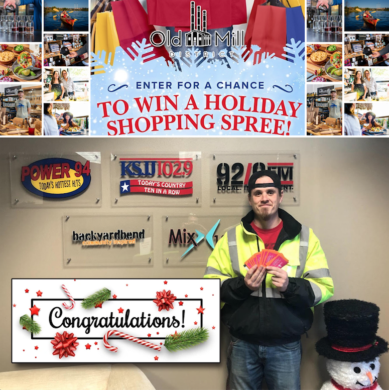 NewMix1007's tweet photo. Congratulations to the White Family of Prineville! They won our $1,200 Holiday Shopping Spree at the @oldmilldistrict just in time for Christmas! 

Happy Holidays from all of us :) https://t.co/mMPRCg83Wp