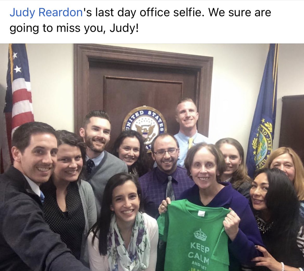 NH has lost a giant. So grateful to have worked with and learned from Judy for a short time, and to have shared lots of grocery store cakes with her (as she would supply them on every staffer’s birthday). A fearless leader and a true public servant. 💚