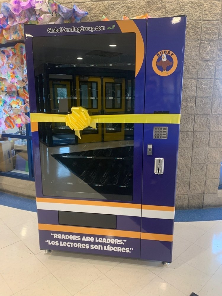 mryanbps's tweet photo. Thank you Somerset Berkley Education Foundation for our BCS book vending machine. Students will earn special gold tokens to select a book they get to keep and bring home. #bcsgreatplacetobe #SBEF https://t.co/cjftLI0d3D