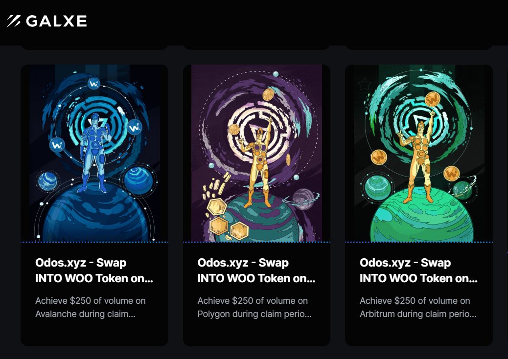 onchainindia's tweet photo. One more Multichain NFT campaign Launched by
@odosprotocol in partnership with @WOOnetwork
Rewards: 3NFT's + 1 OAT
(Don't have funds on different networks don't worry everything is covered)
Thread🧵👇
Don't forget to like and RT & Follow
@onchainindia
#onchainindia https://t.co/HYzuQXua2H