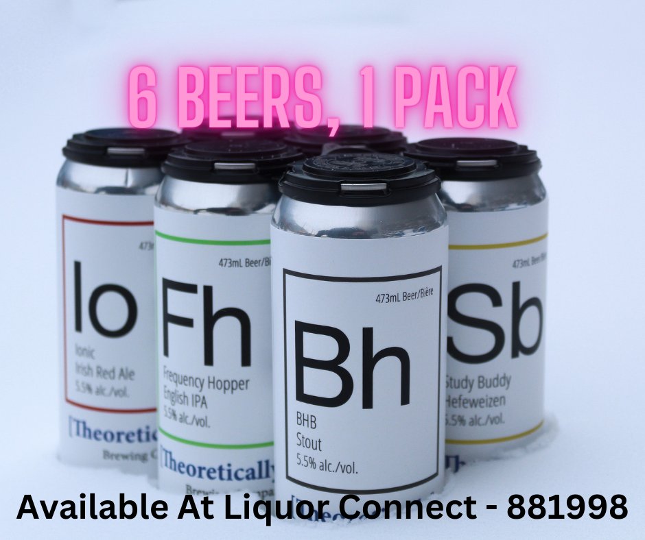 TheoryBrew's tweet photo. New At Liquor Connect! 6 beers in 1 pack! Give Theorybrew a try today! 

#yeg #yyc #yql #abcraftbeer #abbeer #lovelocal #supportlocal #localmalt #localhops #localbeer https://t.co/kxrRDgiL5p