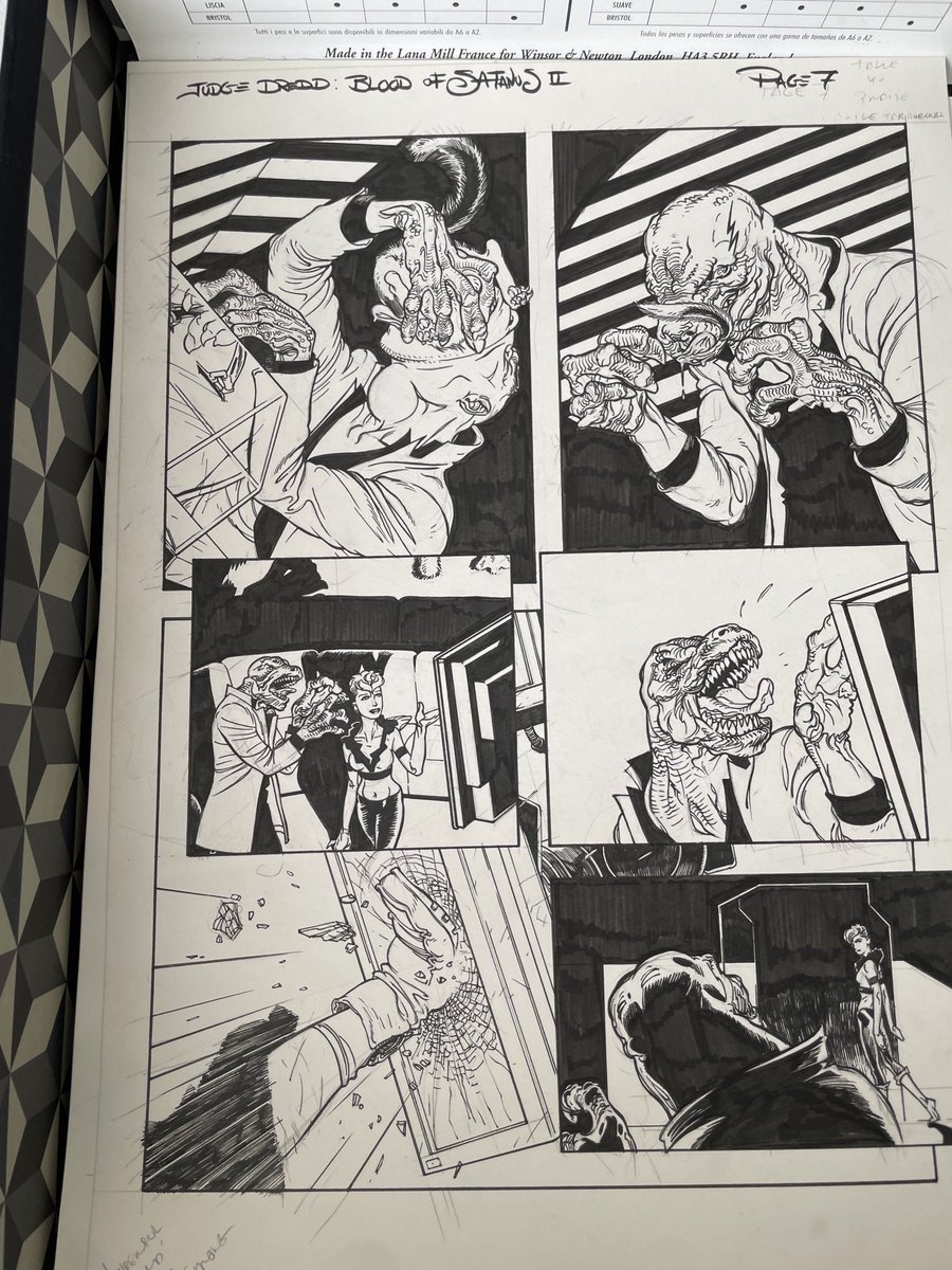 More pencils and inks from #judgedredd Blood of Satanus 2