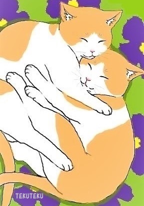 「寒いのが くっつく理由に  なる季節 #川柳 #illustration #オリ」|TEKUTEKUのイラスト