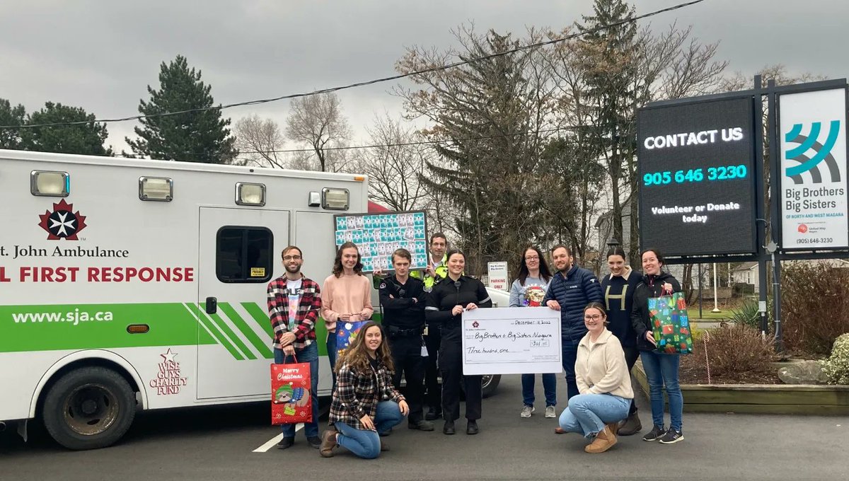 Our volunteers always amaze us. ❤️ 

Today a donation was made from funds donated by our volunteers to @BBBSNWniagara in support of their #projectsnowflake campaign ❄️ <a href="/SJAOntario/">St.John Ambulance ON</a>

#givingback #communitysupport #team #thankful
