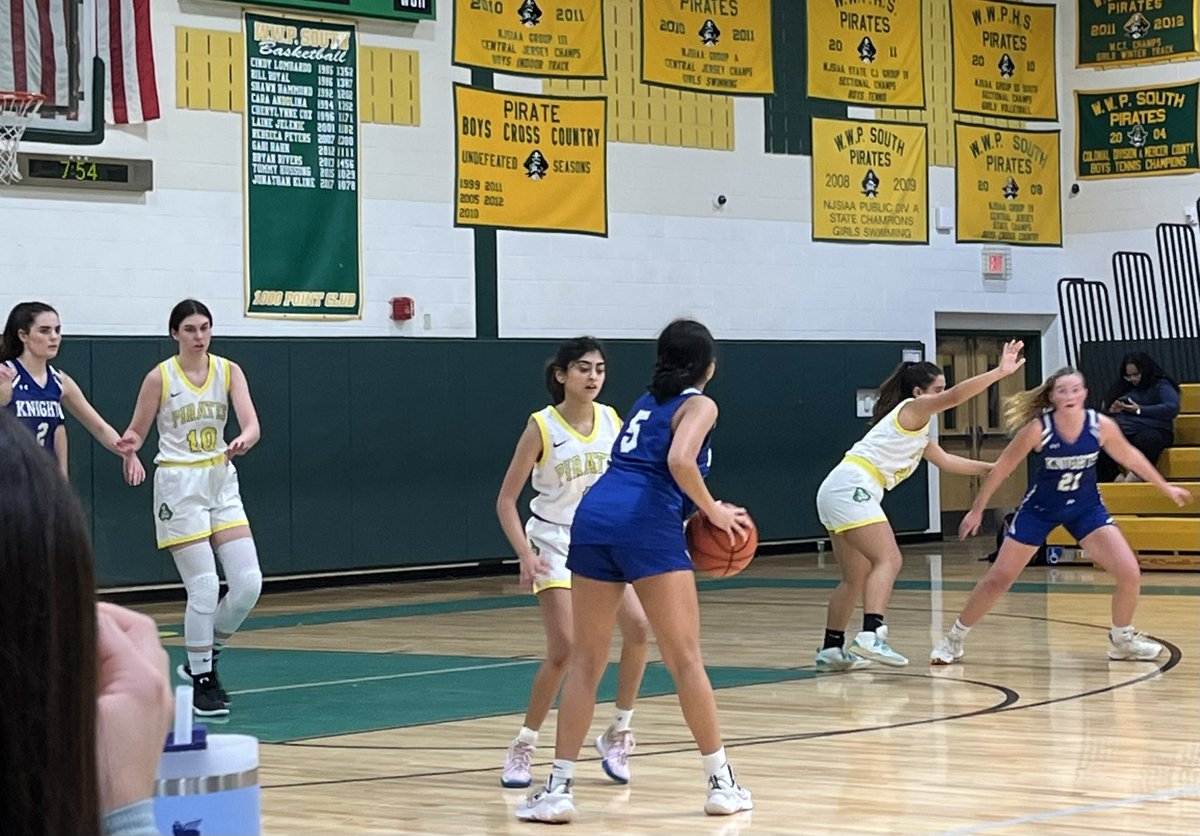 Court side…North/South rivalry games tonight.  Go Knights!