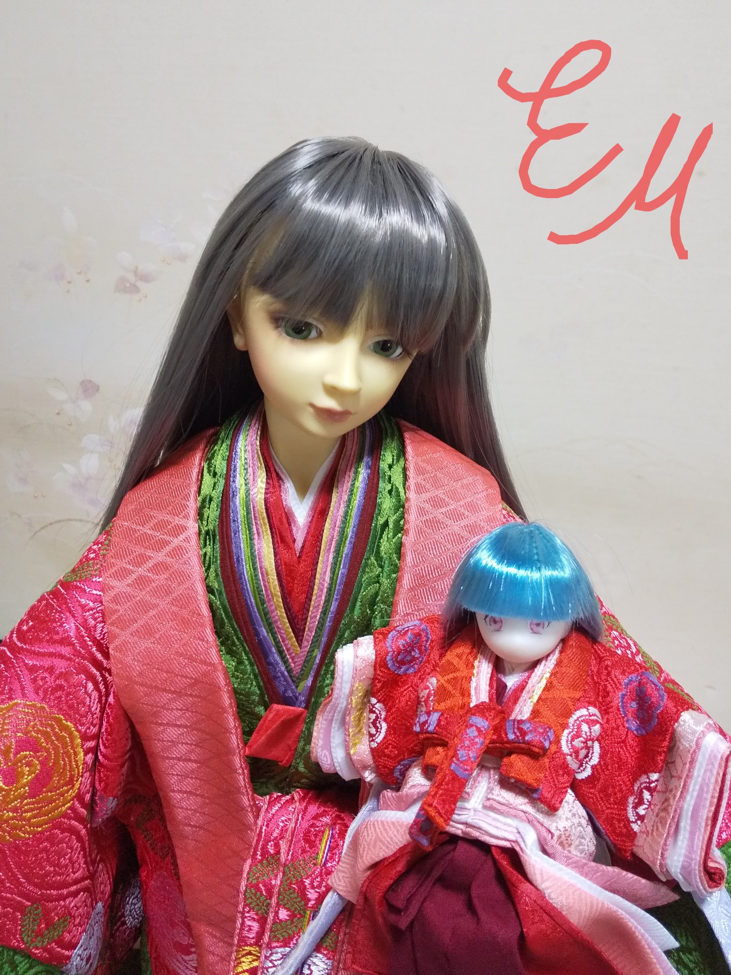 ジェニー サイズ 着物 十二単 平安衣裳 ハンドメイド 1／6ドールにも