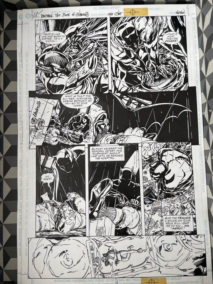 Pencils and inks for #DC’s #Batman Book of Shadows one shot. Loved doing this with ⁦<a href="/PatMillsComics/">Pat Mills</a>⁩ and Debbie Gallagher back@in ‘99 but DC screwed up the package (coloring and cover) and didn’t promote it.