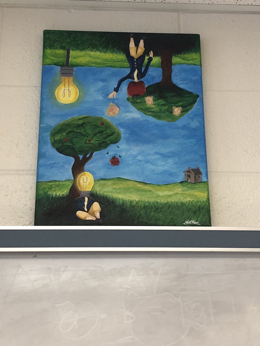 _palo18's tweet photo. I love my old AP physics teacher. I miss him too. Homie was so awkward that it made the class entertaining. I painted this and I had planned on keeping it but then I gave it to him as a lil memory https://t.co/PI8OZIVGBS