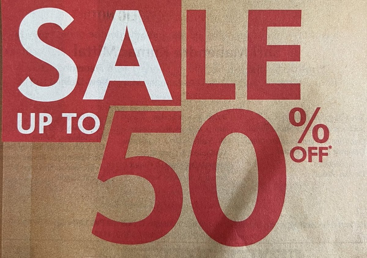 THE SUBTLE SCAM!
Always that word, ‘upto,’ in tiny font.
A prominent book store once advertised,‘upto 90%’ off. Only 15 expensive coffee table books <a href="/90/">90</a>% off. 
Actual average discount 20%.
Boycott such scams till ‘upto’ turns to ‘flat.’
<a href="/Suhelseth/">SUHEL SETH</a> <a href="/CGF_The_Forum/">The Consumer Goods Forum</a> <a href="/advsudhirmishra/">Sudhir Mishra, Adv</a>