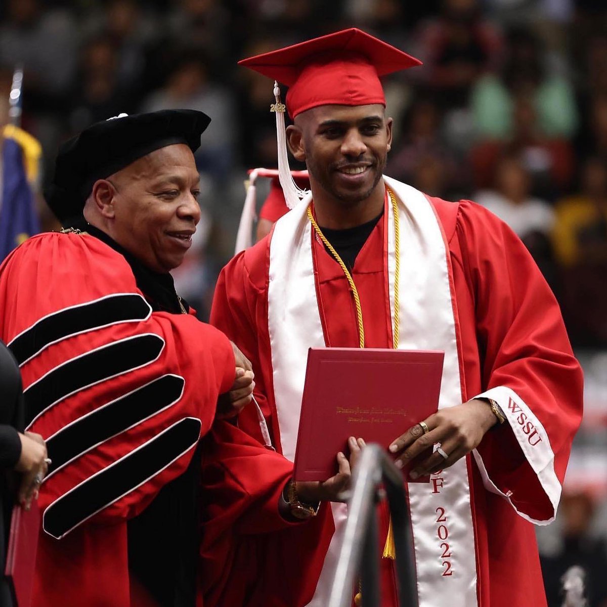 WSSURAMS's tweet image. Congratulations #WSSUGrad! 🐏 🎓 🎉
📷 by @cp3: Bucket list moment!! @wssu1892 ALUMNI!!!

#CantGiveUpNow #FinishWhatYouStart