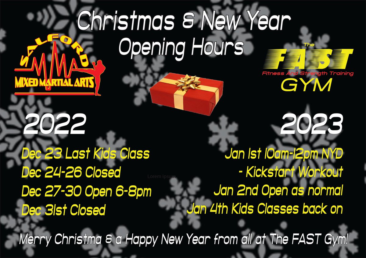 Christmas &amp; New Year opening hours