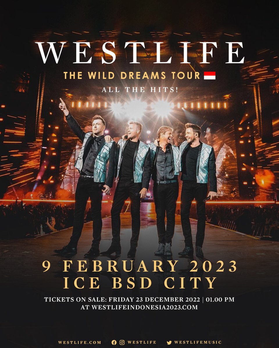 Tangerang City, we’re thrilled to announce we will be playing in your beautiful city on 9th February 2023! Tickets on sale Friday 23rd December 🇮🇩