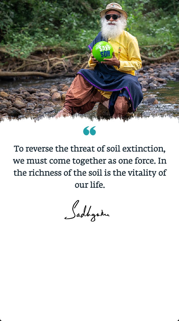 Malapsavesoil's tweet photo. #ScoreForSoil I liked this quote from Sadhguru and wanted to share it with you. Read more such insightful quotes on the Sadhguru App.

https://t.co/GfAfLqVLA4 https://t.co/W7kGBsWGzD