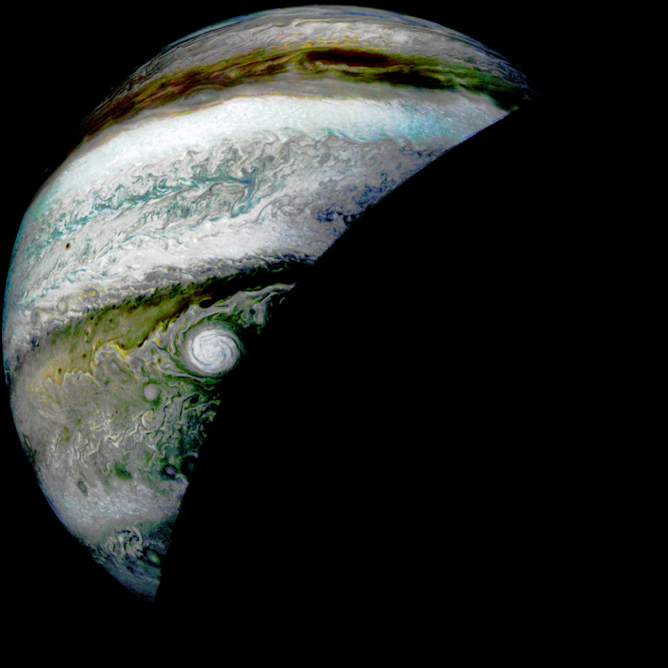 A bit of #Jupiter (<a href="/NASAJuno/">NASA's Juno Mission</a> / <a href="/SwRI/">Southwest Research Institute</a> / MSSS / Sebastian Arellano)