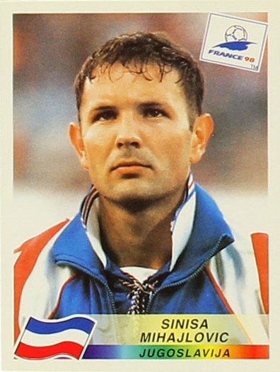 CopaLendas's tweet photo. Siniša Mihajlović, Iugoslávia 🇷🇸.
Copa do Mundo de 1998, França.
10º lugar.
#mihajlović #jugoslavija #worldcup1998 #coupedumonde1998 #copa1998 #fifaworldcup #legenda #barbika #Плави #plavi #fsj #stadefélixbollaert #sinišamihajlović #cинишаmихајловић #yug #panini #qatar2022 #rip https://t.co/NKeK3M70J7