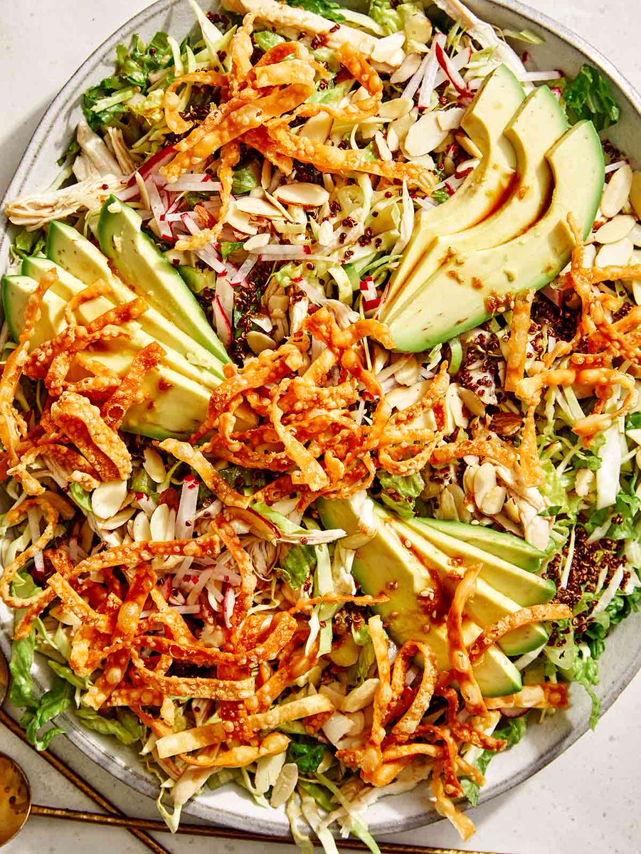 We're starting the New Year off with a huge bowl of our Sesame-Ginger Chicken Salad. We promise this isn't some sad, flavorless salad that'll leave you hungry for another meal. spoonforkbacon.com/sesame-ginger-…