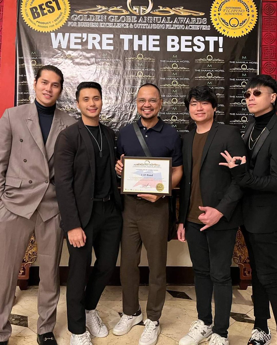 onefortythree's tweet photo. We received another award as one of the Philippines’ best boy band! Thanks for believing in us through the years. https://t.co/AbNyQ5SqUv
